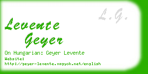 levente geyer business card